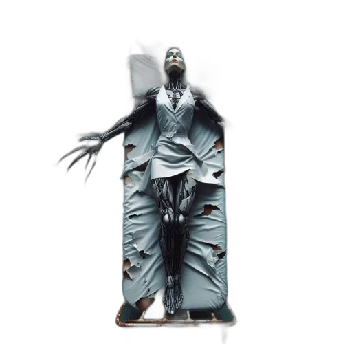 concept art, 3d render, aged, dilapidated transparent PNG cut-out