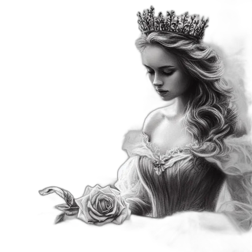 crown, jewelry, dress, photorealistic transparent PNG cut-out