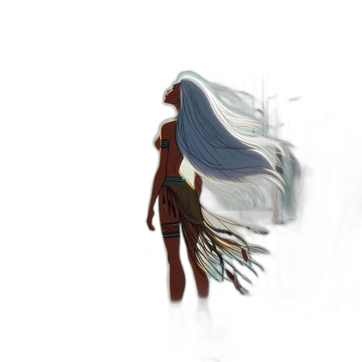 hair, dress, creature, dragon transparent PNG cut-out