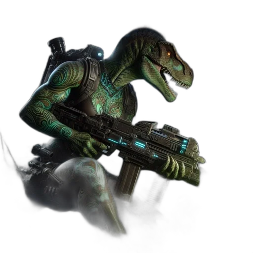 weapon, dragon, creature, robot transparent PNG cut-out