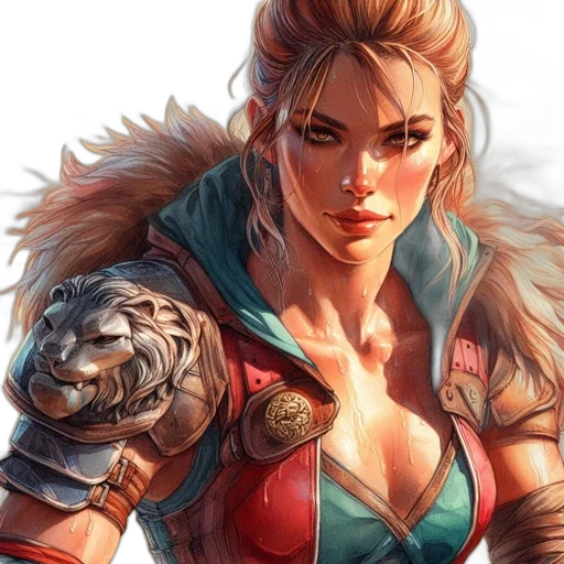 fantasy art, comic book art, concept art, photorealistic transparent PNG cut-out