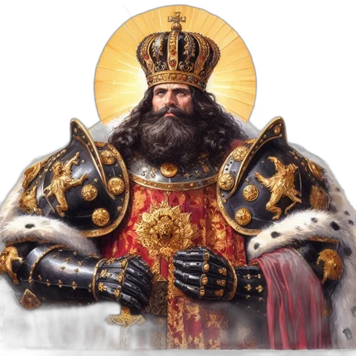 crown, sword, staff, photorealistic transparent PNG cut-out