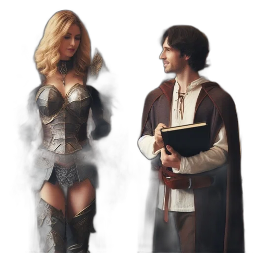fantasy art, concept art, comic book art, 3d render transparent PNG cut-out