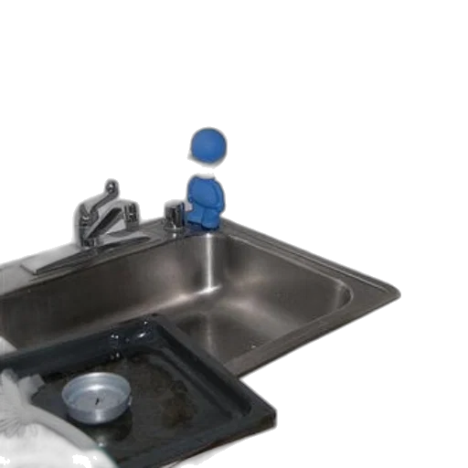 robot, 3d render, kitchen, sink transparent PNG cut-out