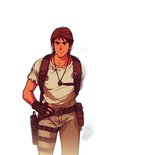 staff, weapon, jacket, pixel art transparent PNG cut-out