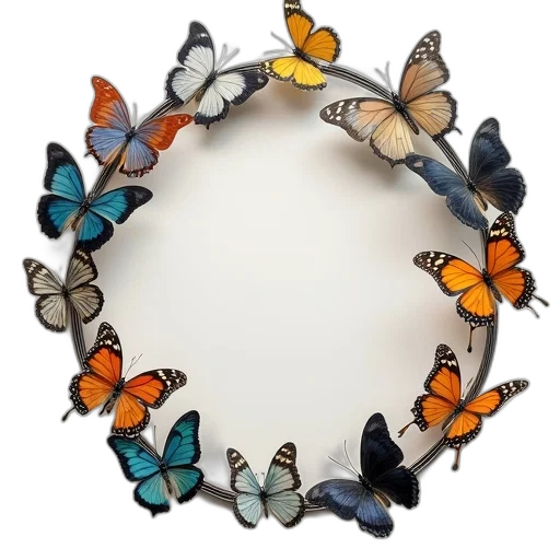 jewelry, crown, monochrome, butterflies transparent PNG cut-out