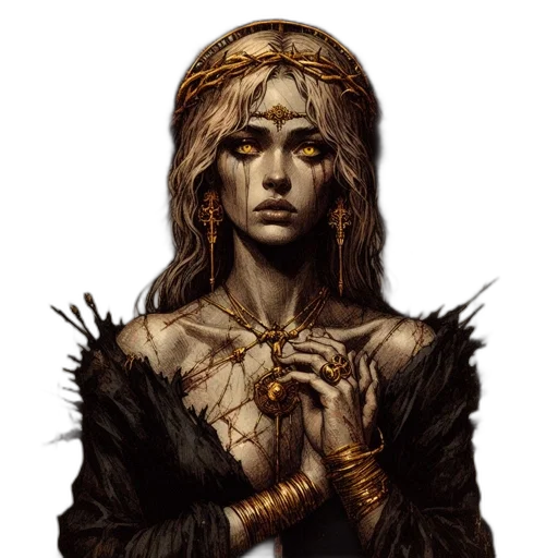 jewelry, face, crown, fantasy art transparent PNG cut-out