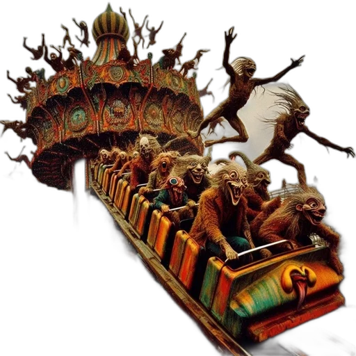 crown, concept art, fantasy art, rollercoaster transparent PNG cut-out
