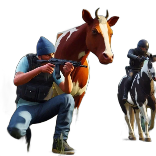 animal, weapon, concept art, 3d render transparent PNG cut-out