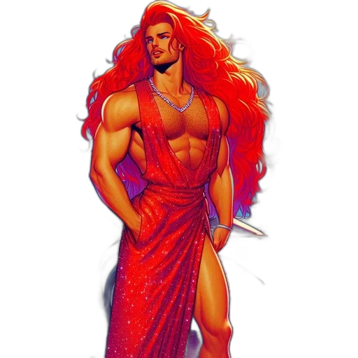 dress, comic book art, fantasy art, concept art transparent PNG cut-out