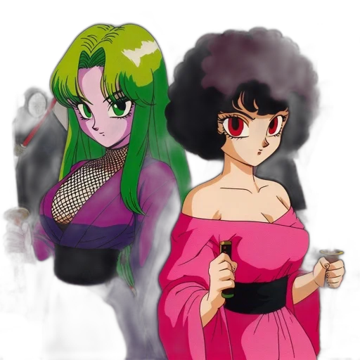 anime, concept art, vaporwave, pixel art transparent PNG cut-out