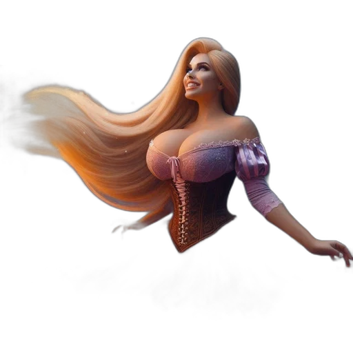 dress, hair, fantasy art, concept art transparent PNG cut-out