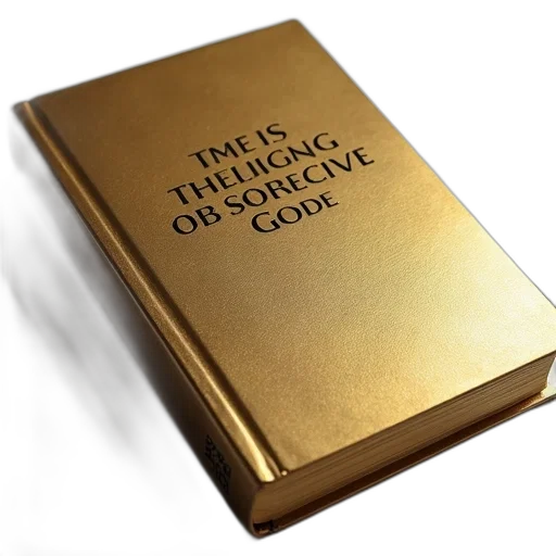 book, cover, showing, gold transparent PNG cut-out