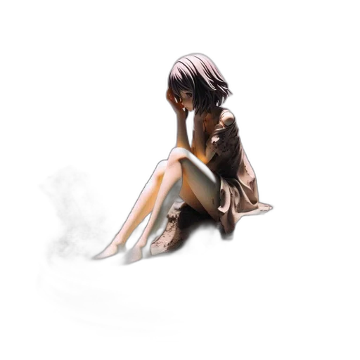 dress, creature, mask, hair transparent PNG cut-out