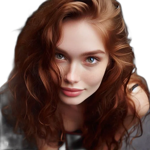 face, hair, jacket, crown transparent PNG cut-out