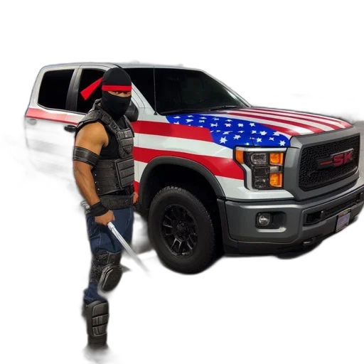 weapon, car, jacket, concept art transparent PNG cut-out