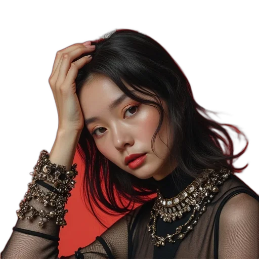 jewelry, dress, face, crown transparent PNG cut-out