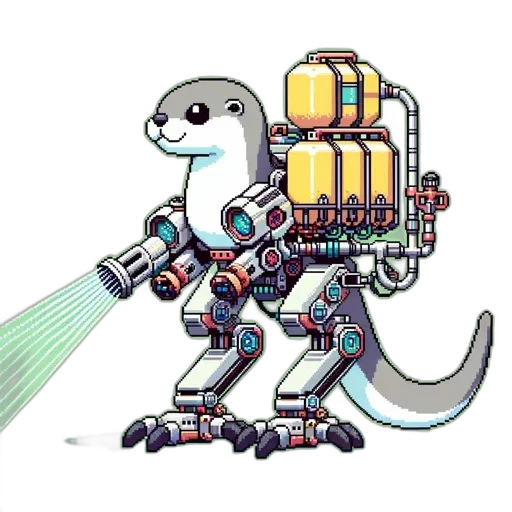 robot, weapon, staff, animal transparent PNG cut-out