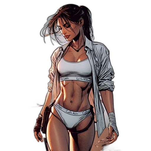 comic book art, concept art, cartoon, cyberpunk transparent PNG cut-out