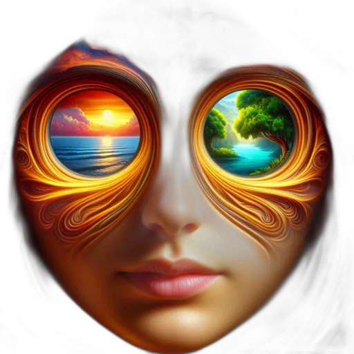 mask, face, fantasy art, photorealistic transparent PNG cut-out