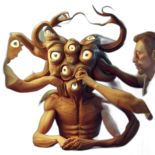 mask, creature, face, staff transparent PNG cut-out