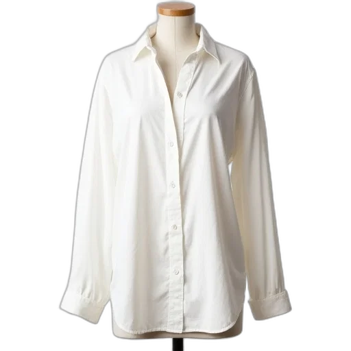 jacket, white, long-sleeved, button-up transparent PNG cut-out