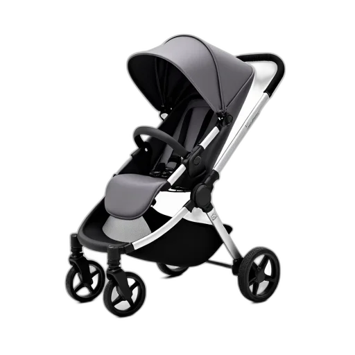 3d render, modern, baby, stroller transparent PNG cut-out
