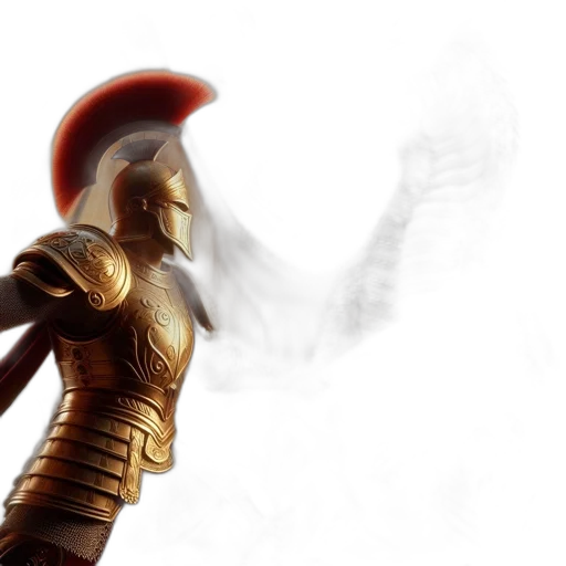 robot, sword, mask, staff transparent PNG cut-out