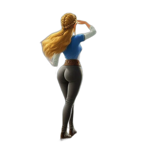 hair, staff, dress, jacket transparent PNG cut-out