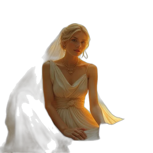 dress, jewelry, 3d render, concept art transparent PNG cut-out