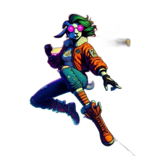 weapon, jacket, staff, mask transparent PNG cut-out