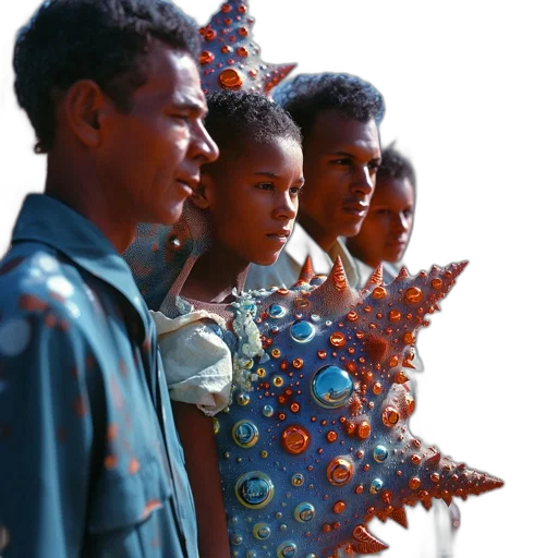 crown, 3d render, four, individuals transparent PNG cut-out