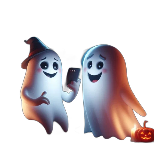 concept art, 3d render, halloween-decorated, room transparent PNG cut-out