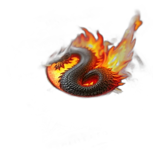 dragon, creature, hair, staff transparent PNG cut-out