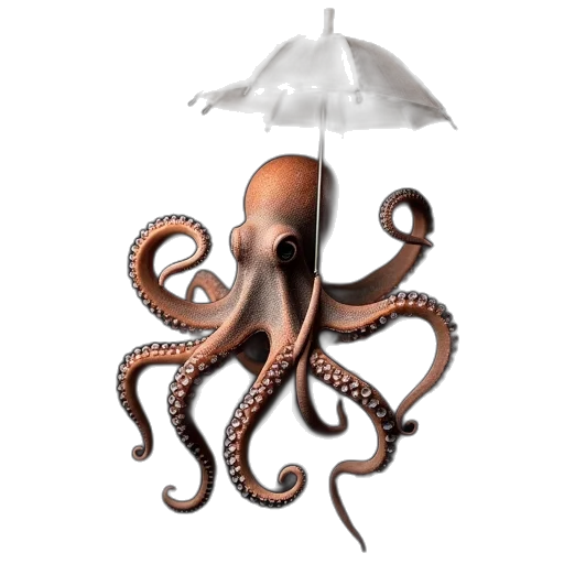 umbrella, creature, animal, staff transparent PNG cut-out