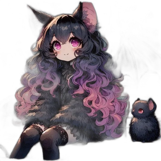 creature, hair, animal, staff transparent PNG cut-out