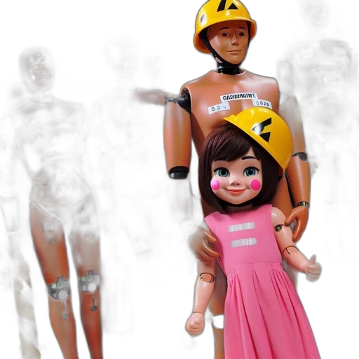 robot, dress, creature, 3d render transparent PNG cut-out