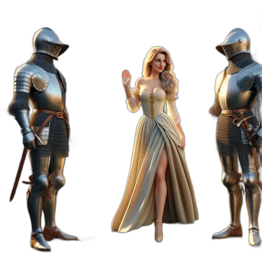 dress, concept art, fantasy art, 3d render transparent PNG cut-out