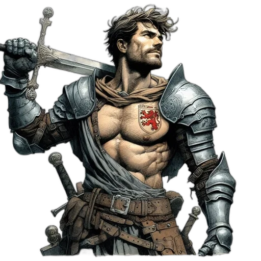 sword, weapon, comic book art, fantasy art transparent PNG cut-out