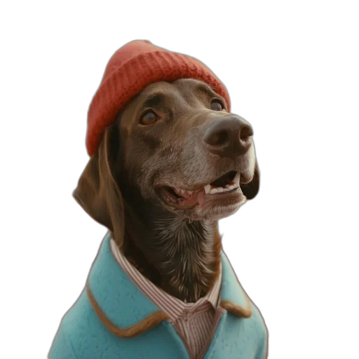 hat, staff, animal, jacket transparent PNG cut-out