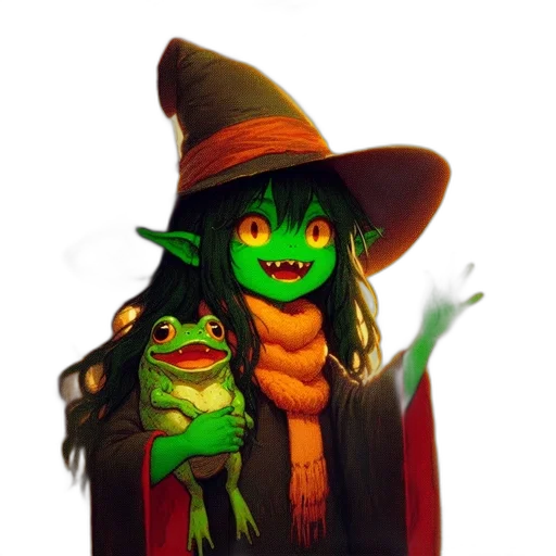 staff, dragon, creature, hat transparent PNG cut-out