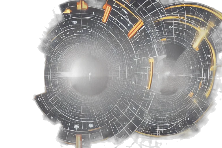 3d render, concept art, outer space, time transparent PNG cut-out