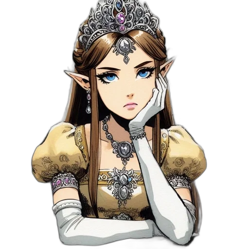 crown, jewelry, staff, dress transparent PNG cut-out