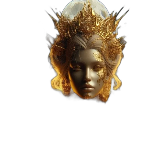 crown, jewelry, mask, face transparent PNG cut-out