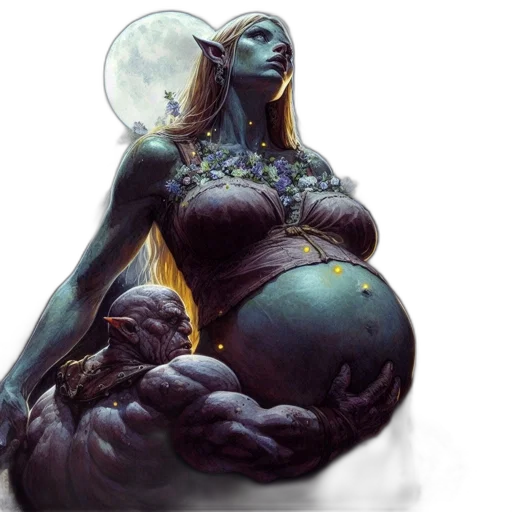creature, dress, concept art, fantasy art transparent PNG cut-out
