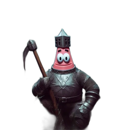 staff, crown, robot, creature transparent PNG cut-out
