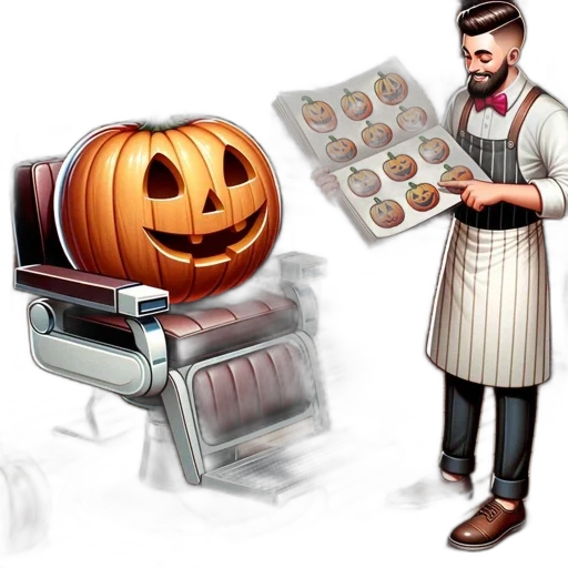 food, robot, concept art, photorealistic transparent PNG cut-out