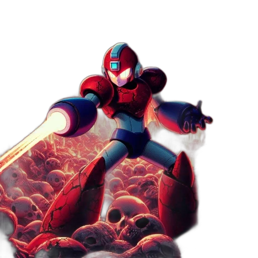 robot, weapon, concept art, 3d render transparent PNG cut-out