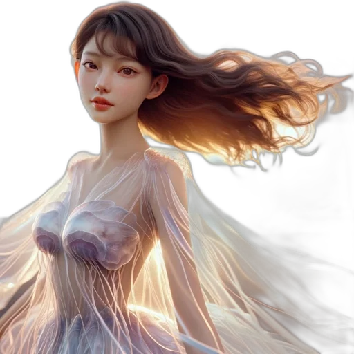 dress, fantasy art, photorealistic, concept art transparent PNG cut-out