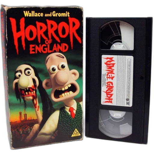 vhs, box, wallace, gromit transparent PNG cut-out